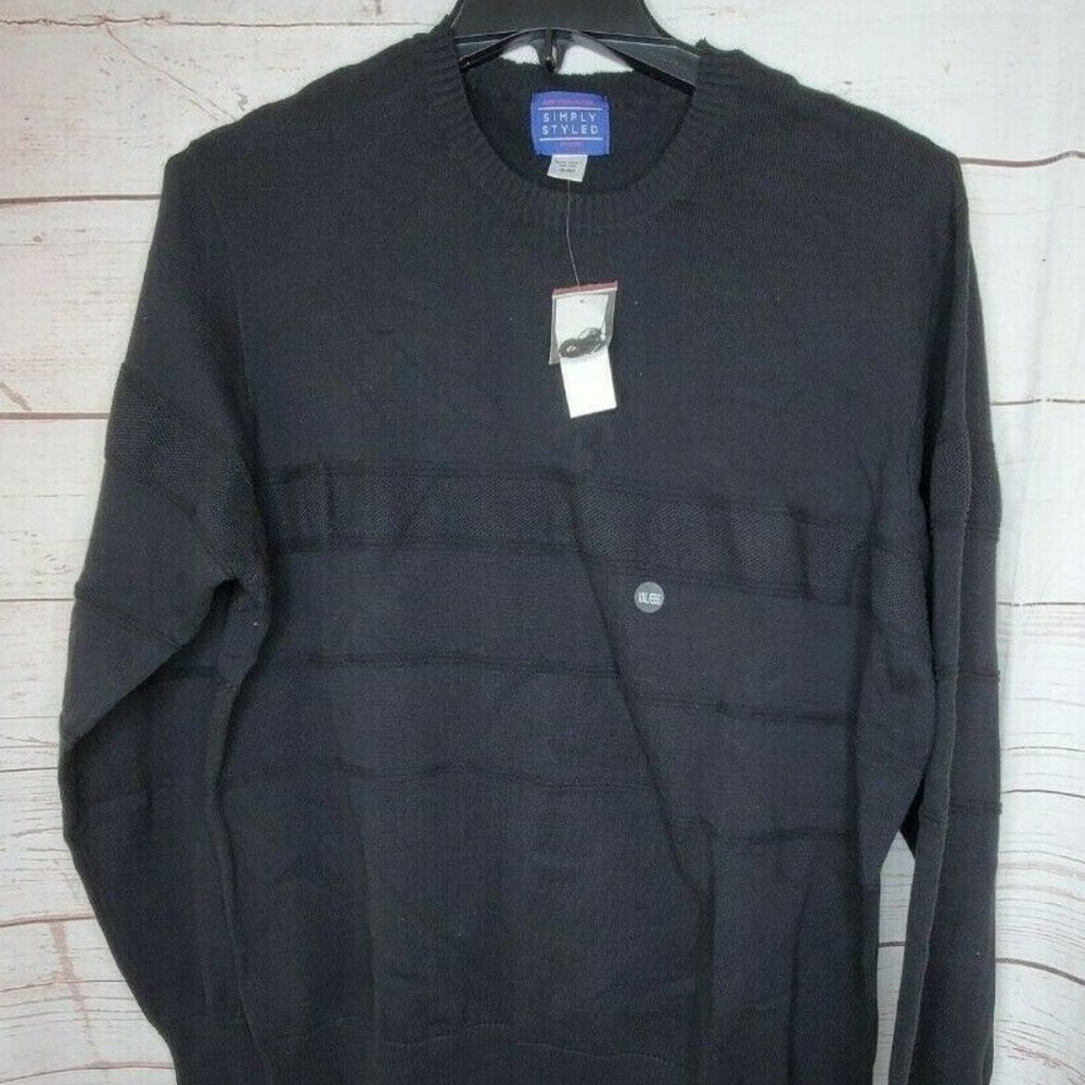 Simply Styled Men XXL Black %100 Cotton Sweater